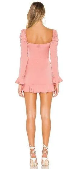 MORE TO COME Khloe Ruffle Sleeve Mini Dress in Blush Size XXS - Image 2