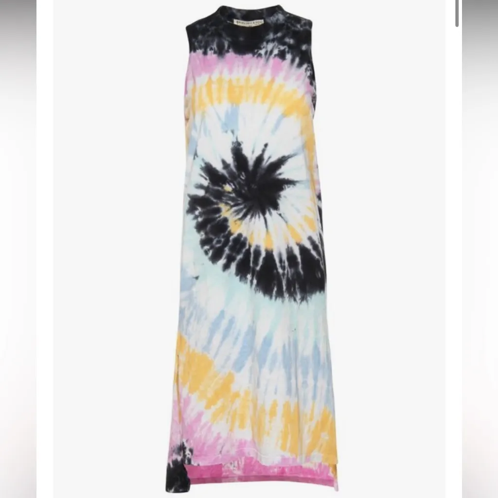 Electric & Rose posey vibe sleeveless dress NWT color: Rosa Golden Serene $128 M Blue Size M - Image 2