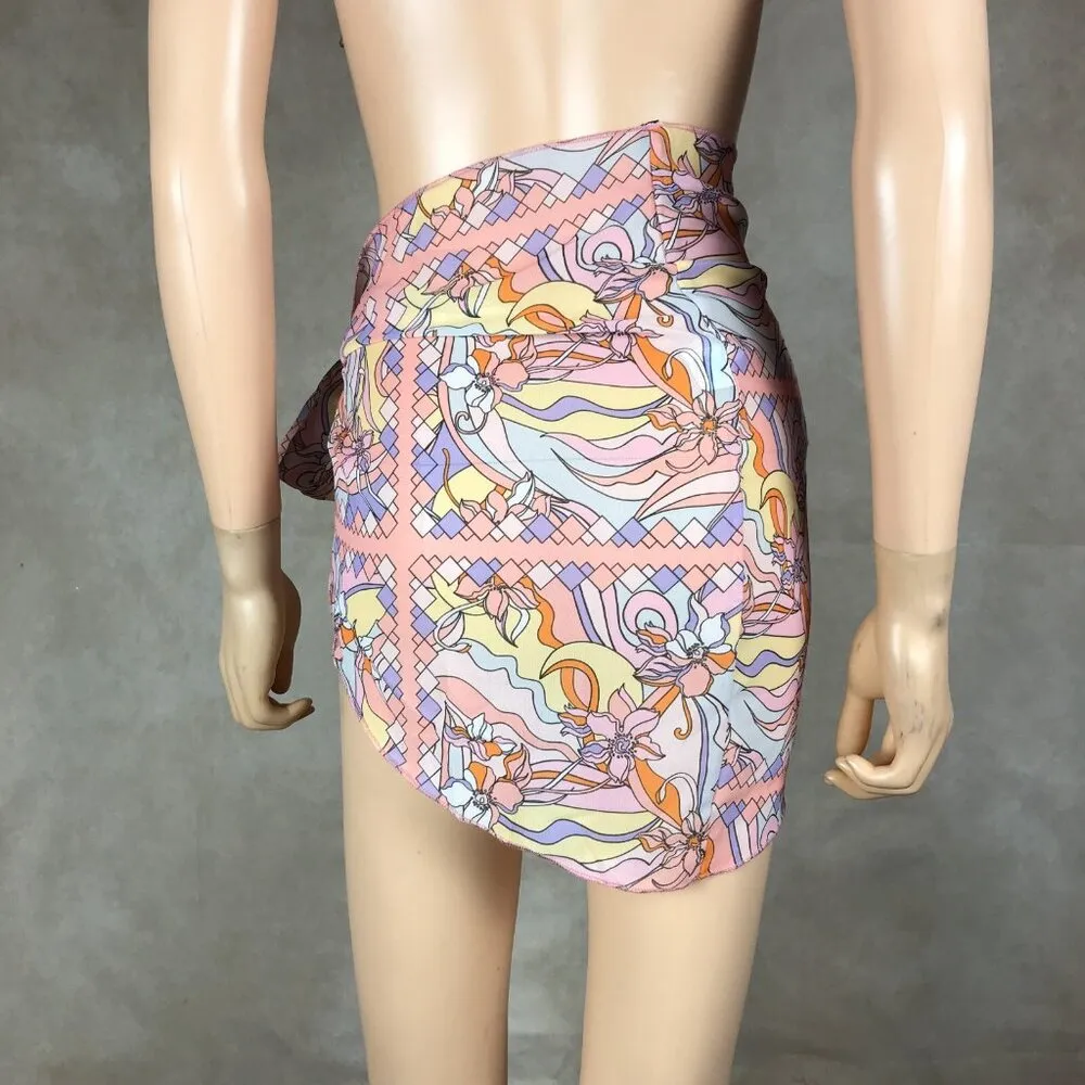 PrettyLittleThing Multi Use Pink Floral Head Scarf Wrap or Sarong NEW - Image 10