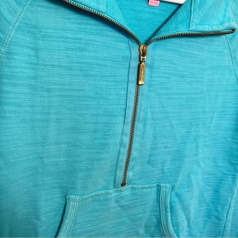 Lilly Pulitzer Popover Sweatshirt Bayside Pool Blue - Image 3