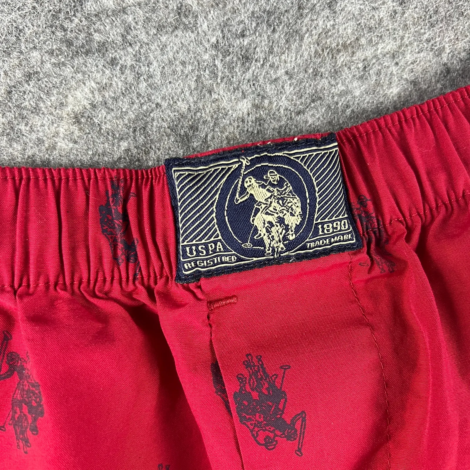 US Polo Assn red boxers lounge‎ casual shorts Sz L - Image 3