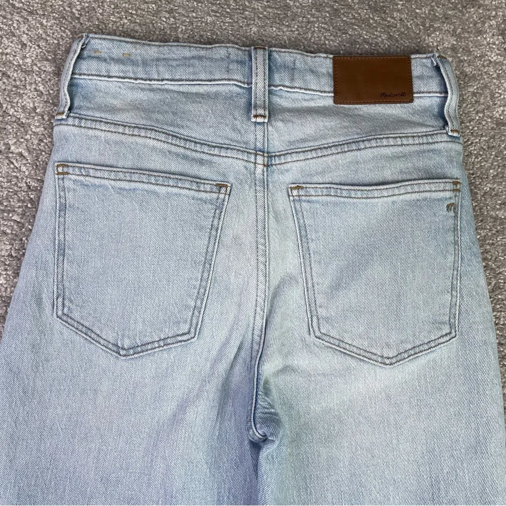Madewell Jeans Women’s 23 Blue Slim Crop BoyJean High Rise Light Wash Ripped - Image 5