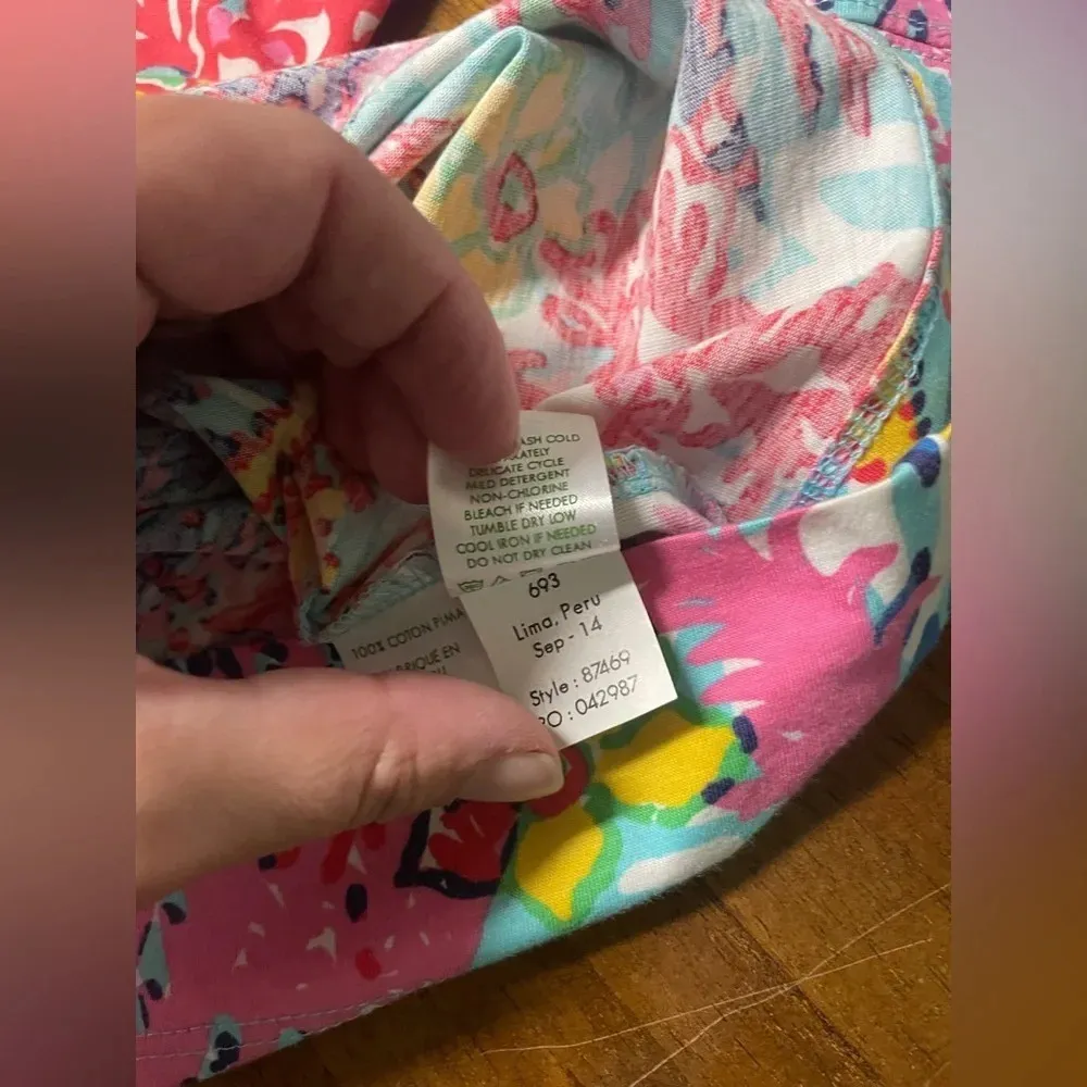 Lilly Pulitzer Marlowe Dress Size XXS Pima Cotton 3/4 Sleeves Tropical Colorful - Image 6