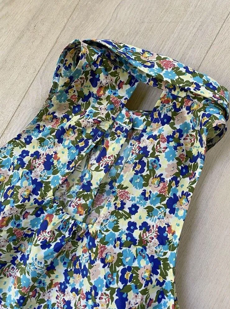 Anthropologie  Maeve Tie-Front Floral Sleeveless Top Women's Medium Cut Out NWT - Image 7