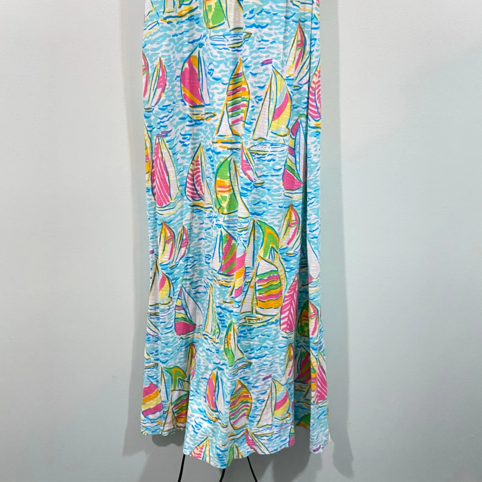 Lilly Pulitzer Women Treena You Gotta Regatta Sailboats Maxi Tank Dress Size S - Image 5