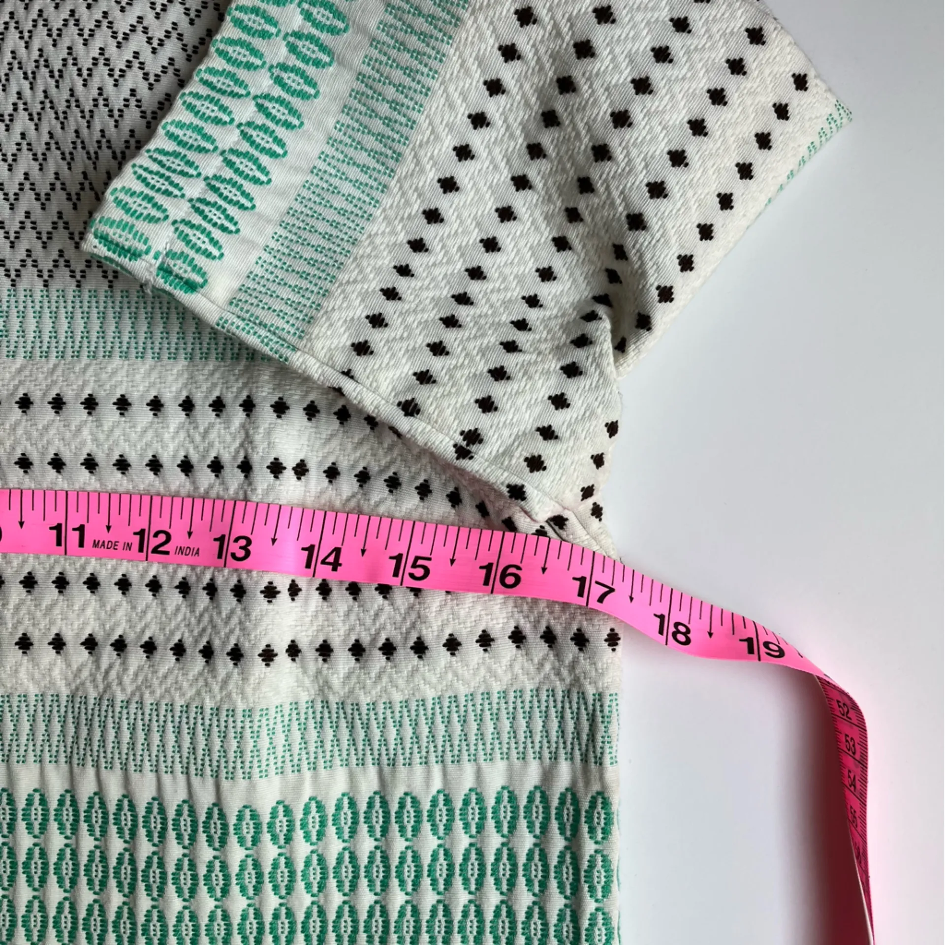 Ella Moss• jacquard cotton zip back blouse•sz s - Image 8