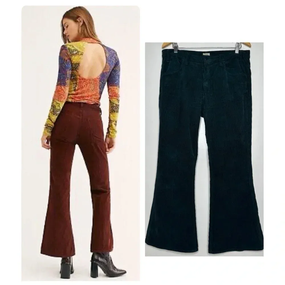 Citizens Of Humanity Green Amelia Premium Vintage Flare Corduroy Jeans Size 31 - Image 2