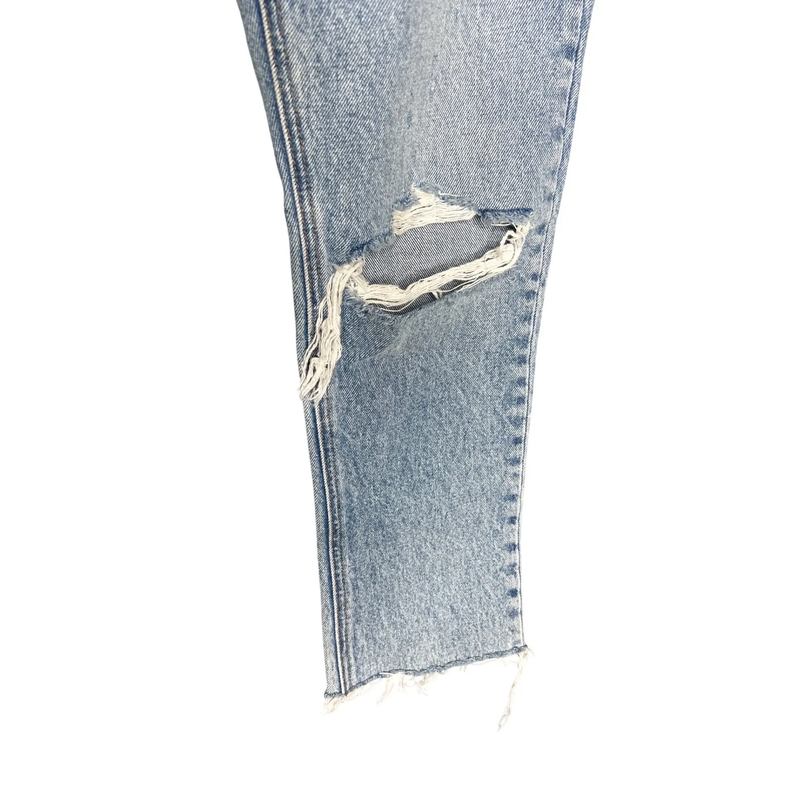 GRLFRND Karolina High Rise Straight Crop in Larchmont with Rips Size 25 - Image 5