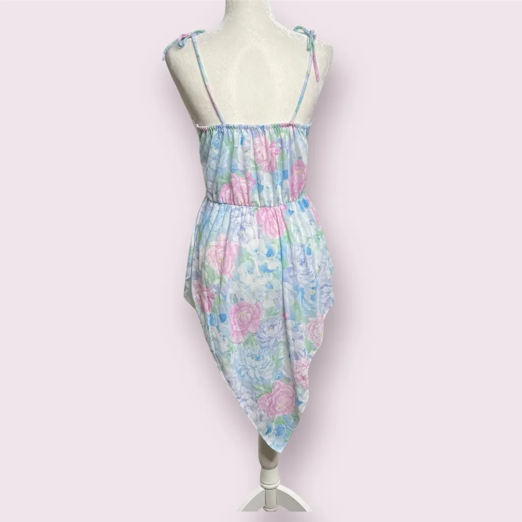Vintage Petra Fashions Pastel Floral Nightgown Women’s Size Large USA Made Blue - Image 2