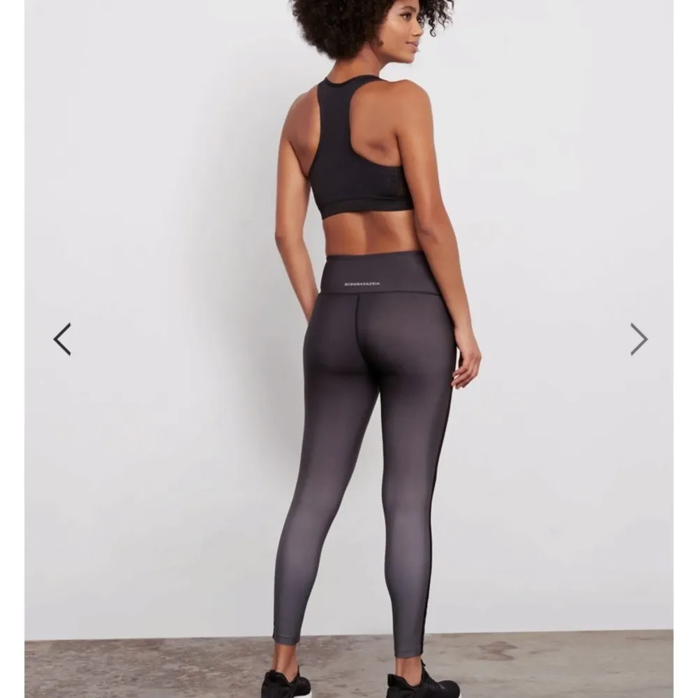 BCBGMaxAzria Iris Velvet Stripe Ombré Leggings M Legging Comfort Athleisure‎ - Image 2