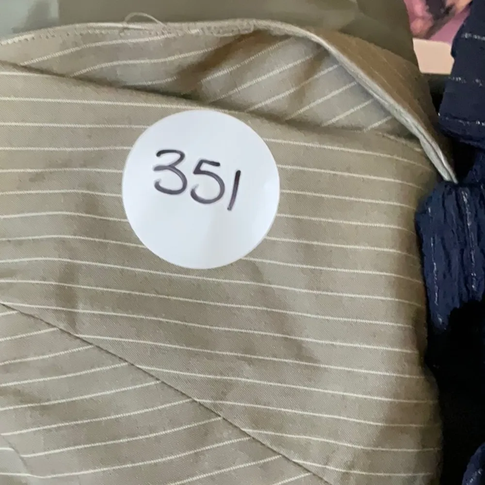 Women's Short Cap Sleeve 1 Button Blazer Jacket Striped - Image 5