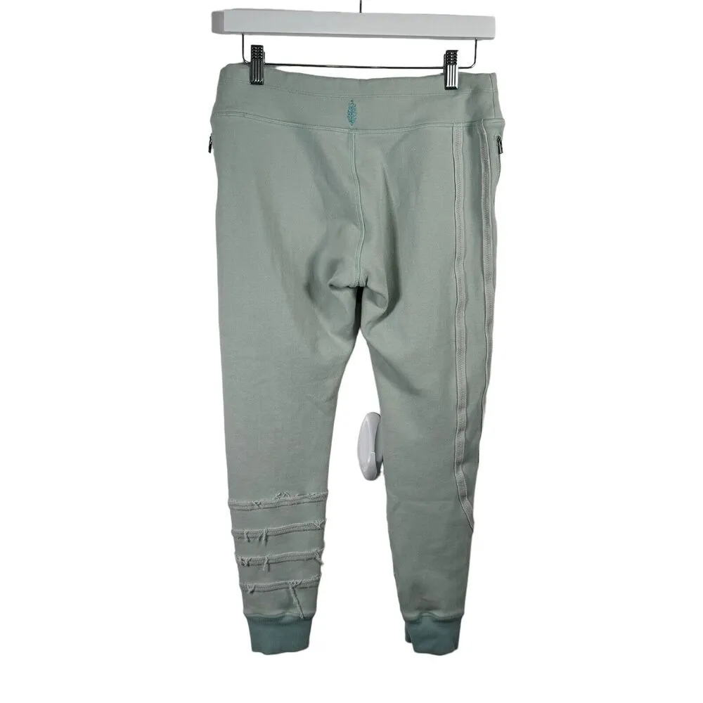 Free People Movement Far Out Joggers Sweatpants Mint Green Striped Womens XS - Image 5