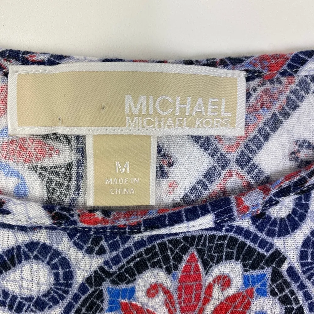 MICHAEL Michael Kors Multicolored Pattern Top Size M - Image 10