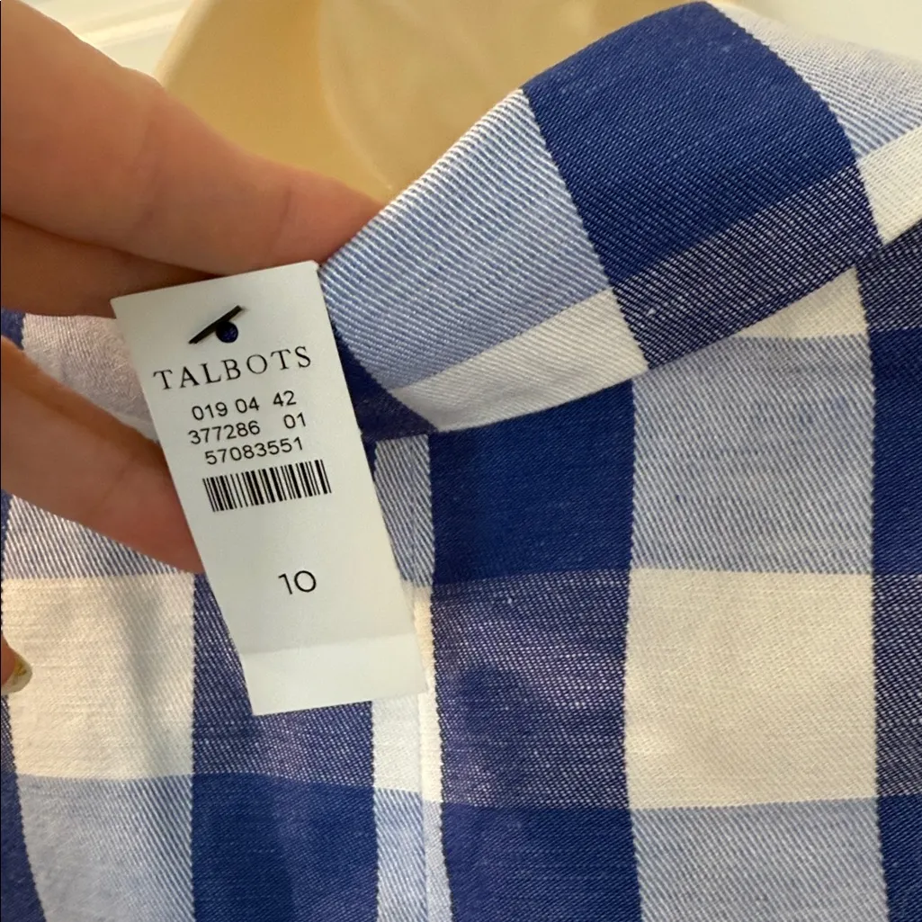 Talbots GINGHAM BLAZER 10 NWT - Image 10