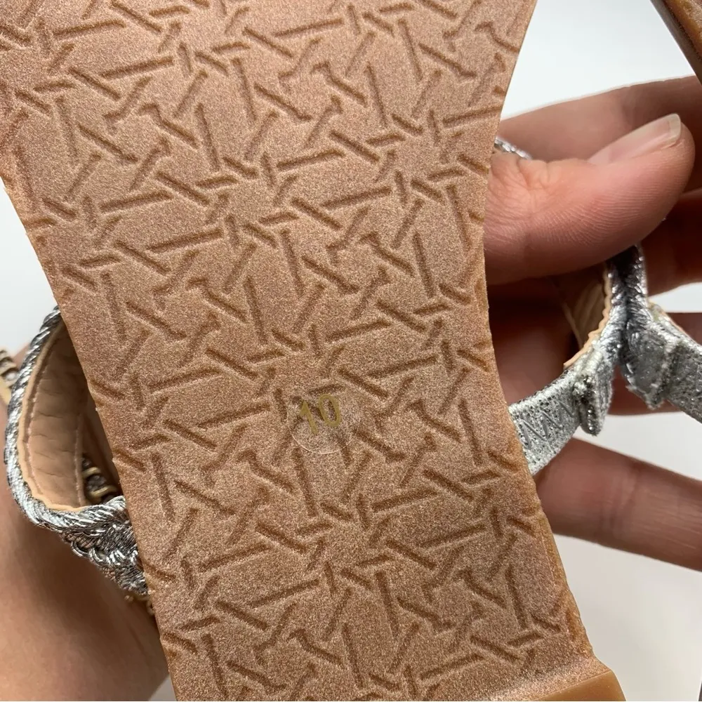 NWB Jewel Badgley Mischka Women's Helena Sandals size 10 silver gold party - Image 8