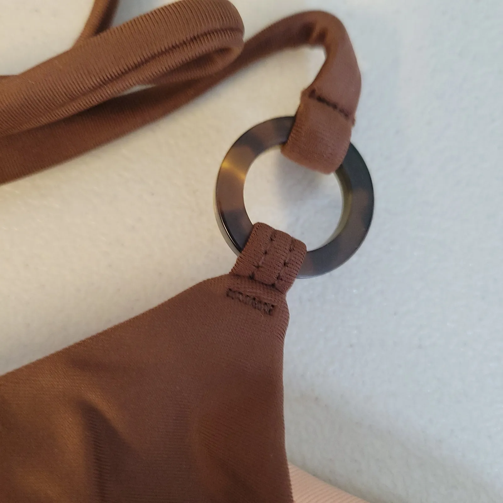 NWT J.Crew O-Ring‎ Tie Shoulder Bikini Top Vacation Summer Beach Plus Size 2X - Image 5