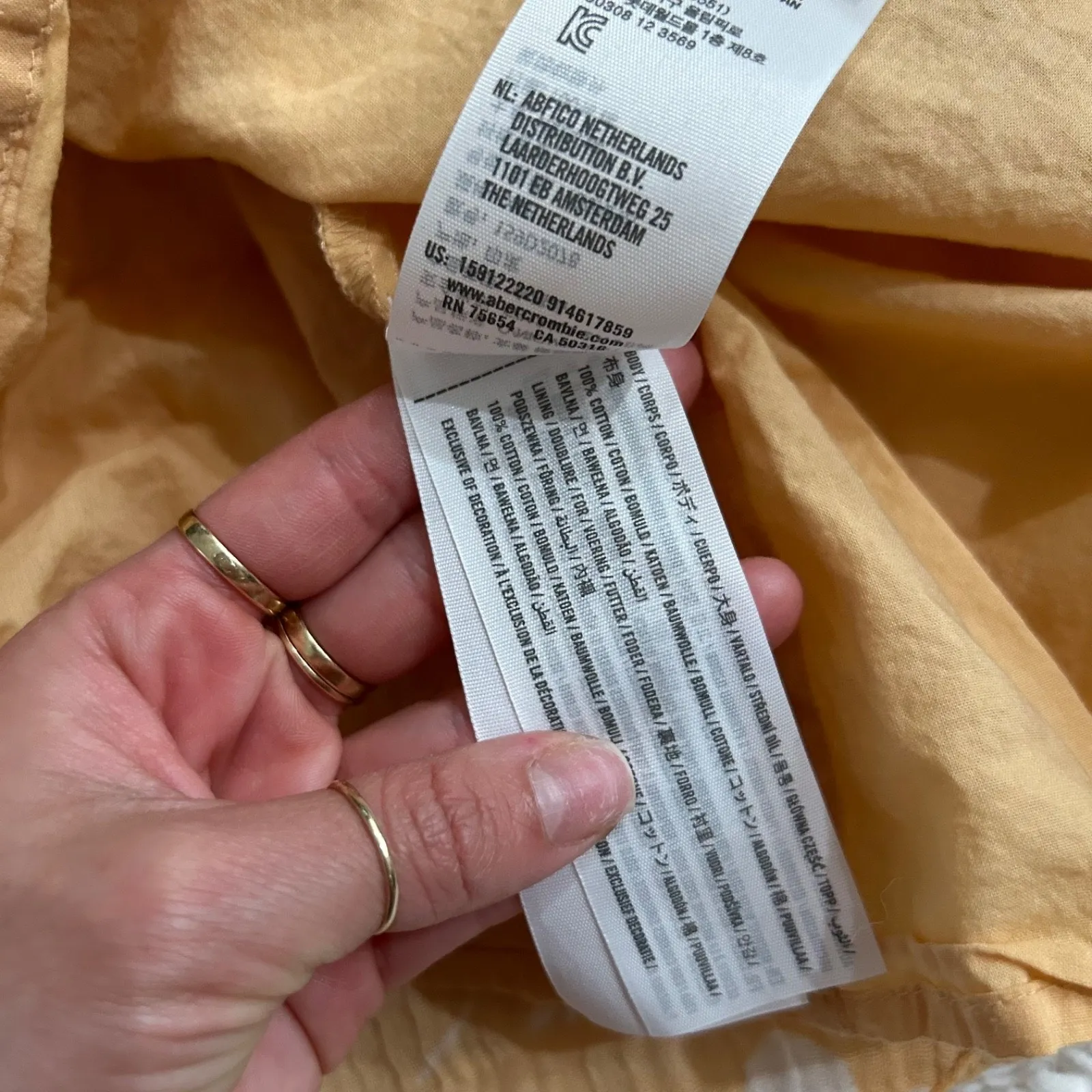 Abercrombie & Fitch Womens Orange Floral 100% Cotton Sz XSP Maxi Dress Soft Girl - Image 8