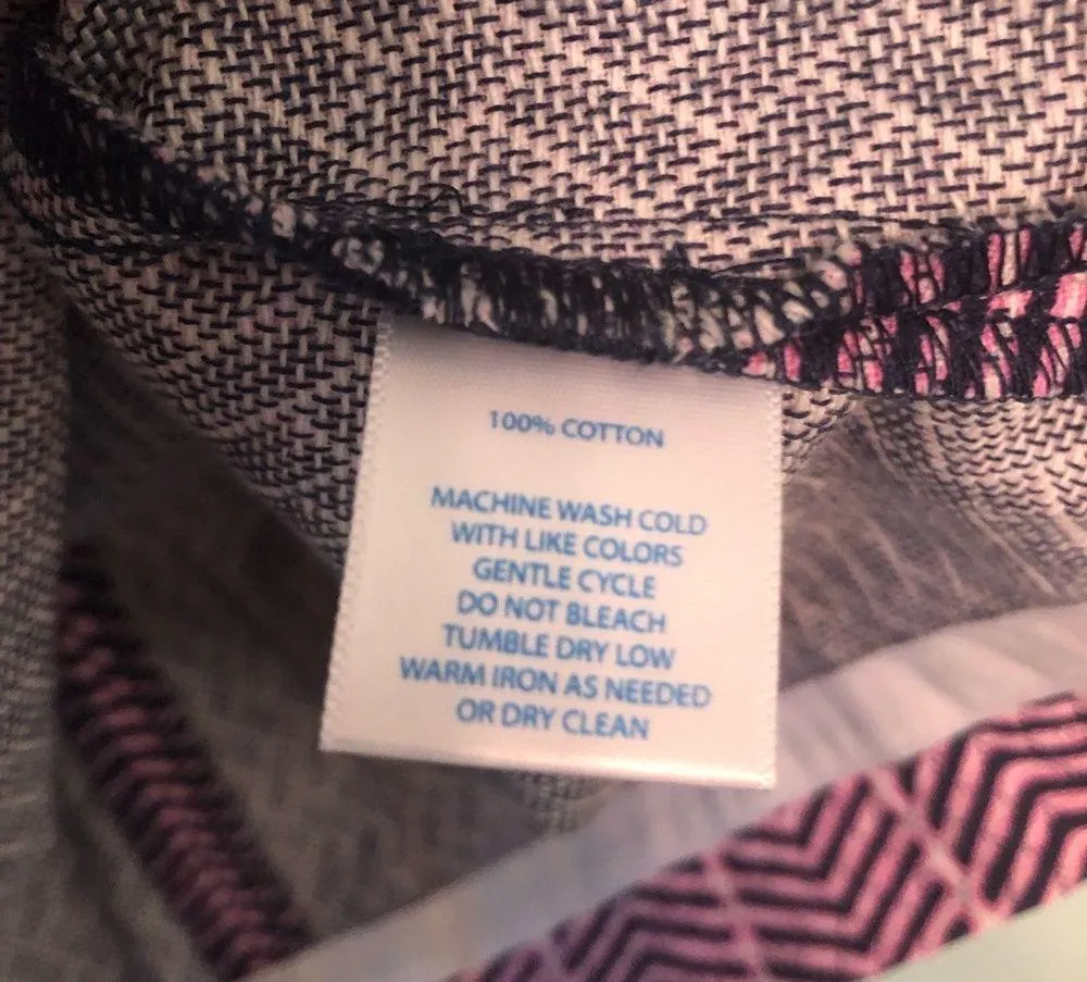 Southern Tide Blouse Blue Night Pink & Blue Chevron Herringbone Sz 0 NWT - Image 7