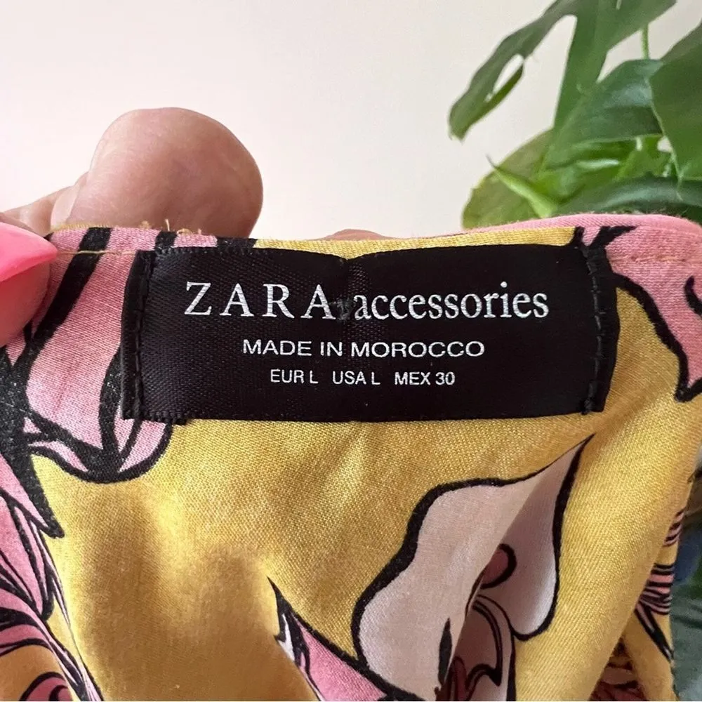 ZARA ‎ One Shoulder Yellow Pink Ruffle Bodysuit Blouse SIZE LARGE bold statement - Image 5