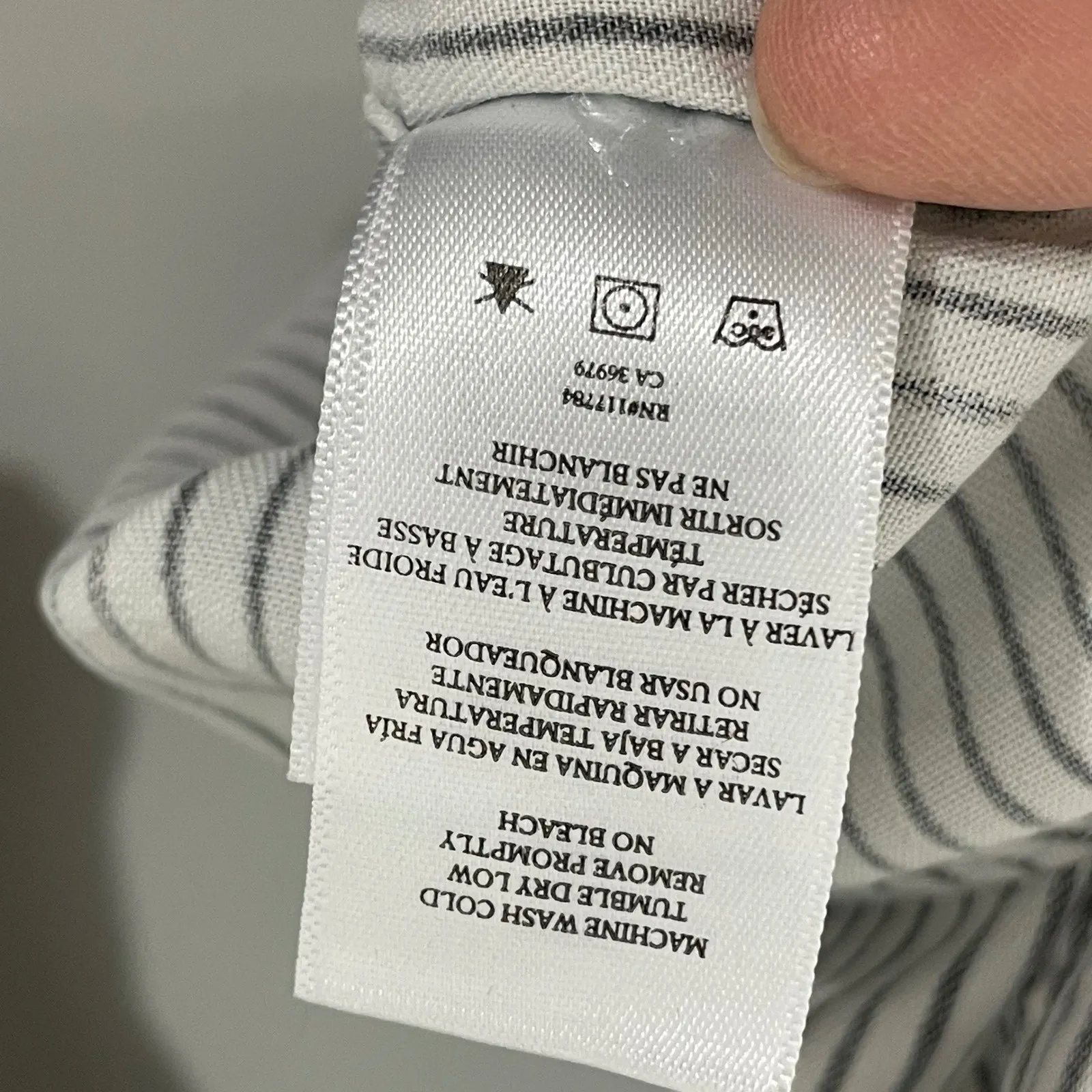 Rails Eliza Pinstripe Snap Front Long‎ Sleeve Lyocell Shirt Top Womens Large - Image 7