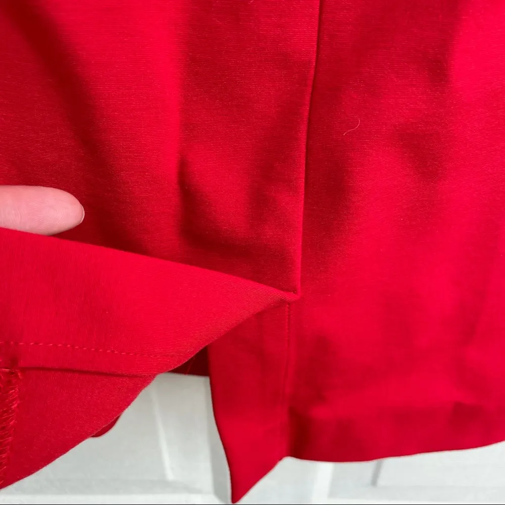 J Jill Women’s Skirt Red Pull On Stretch Pencil Small - Image 7