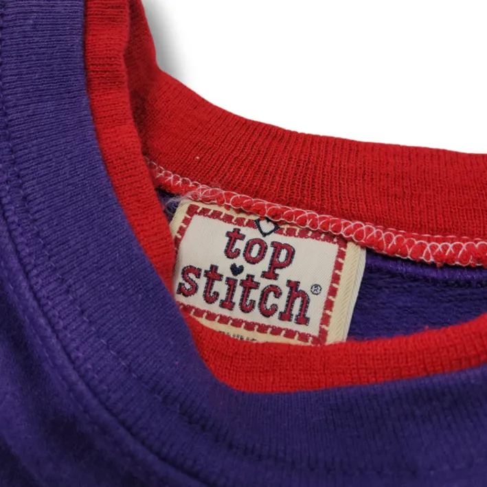 Vintage Top Stitch By Morning Sun Sweatshirt Size XL Vintage Sweater Embroidered Hat Purple - Image 5
