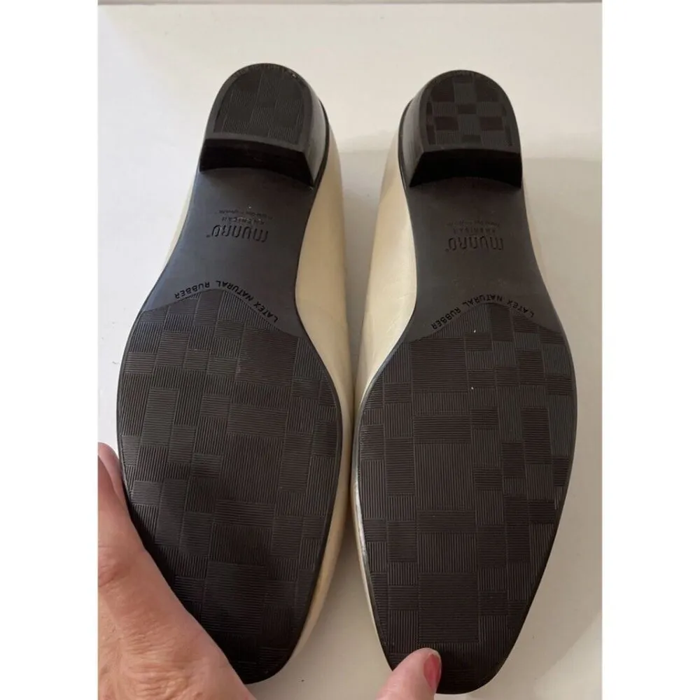 Munro American Lauren Winter White Leather Loafers Shoes Size 12 N HTF - Image 9