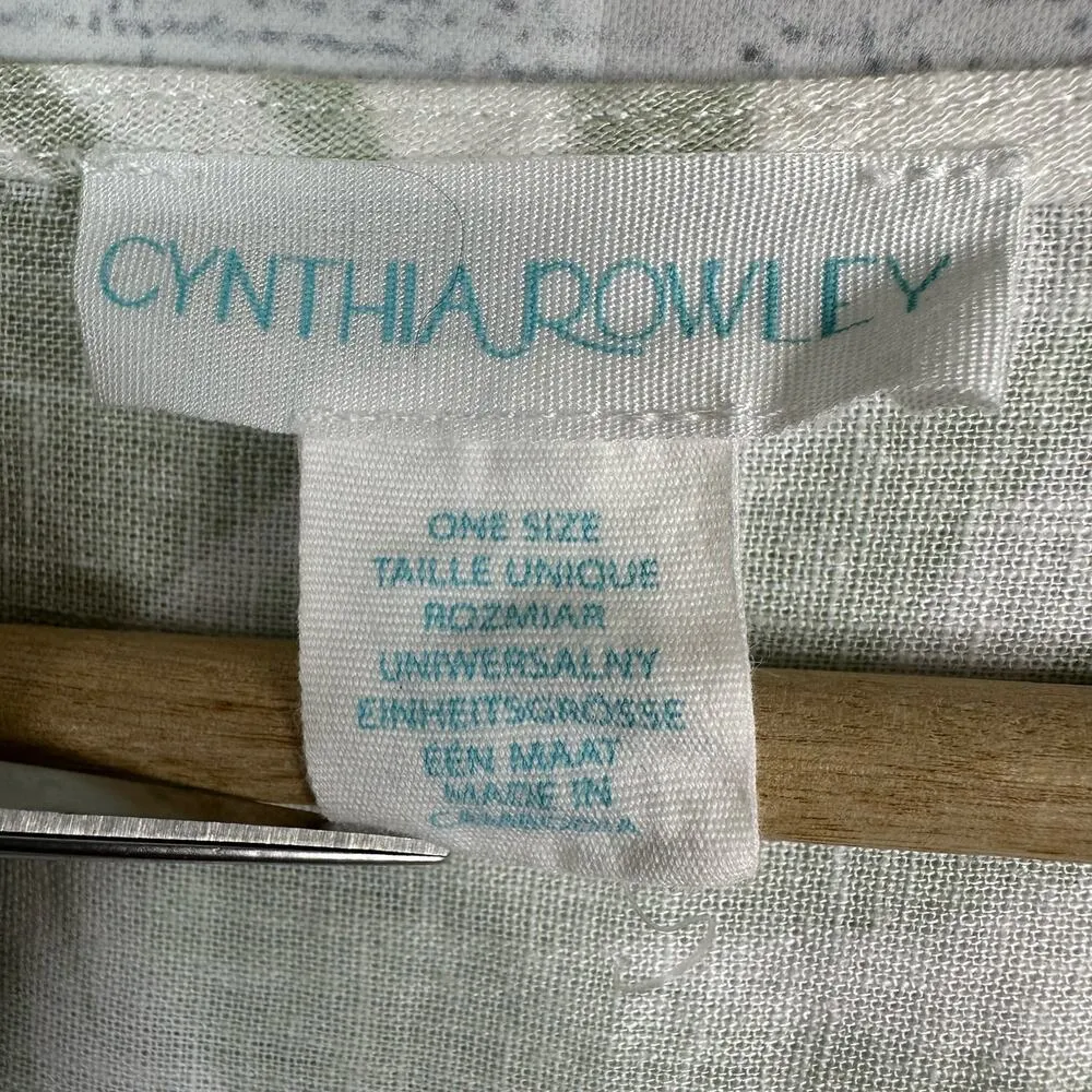 Cynthia Rowley Womens One Size Linen Blend Kimono Tropical Beach Swim Coverup - Image 7