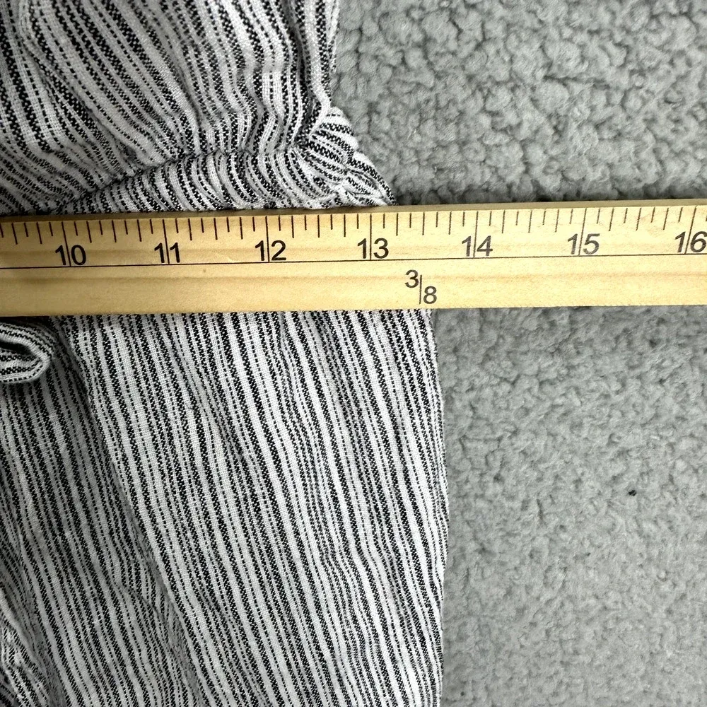 Old Navy Romper Womens‎ Small Blue Striped Halter Pockets Linen Blend Beach Boho - Image 6