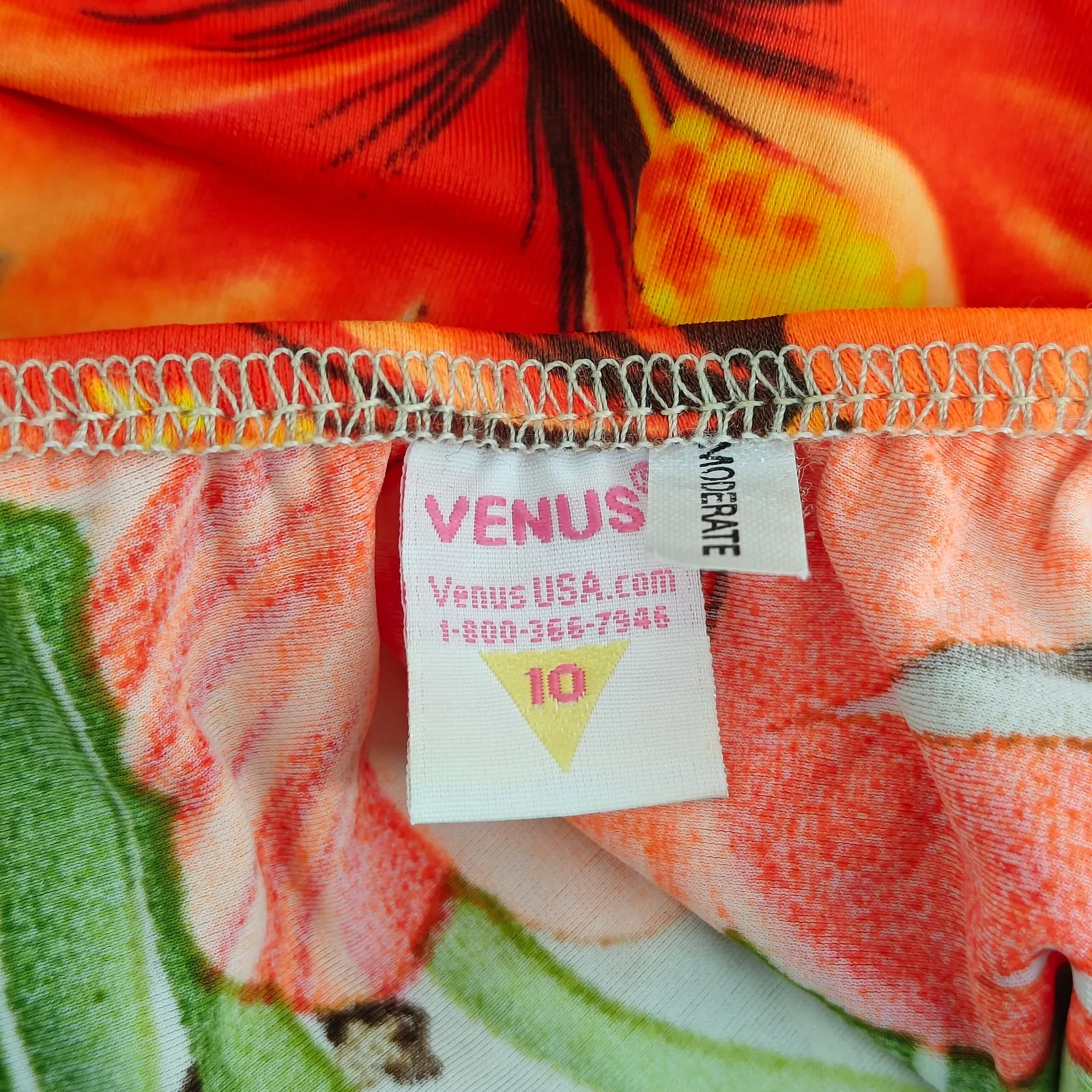 Vintage Venus Brazilian Tropical Hibiscus Leopard Bikini Set Womens 10 C Cup - Image 4