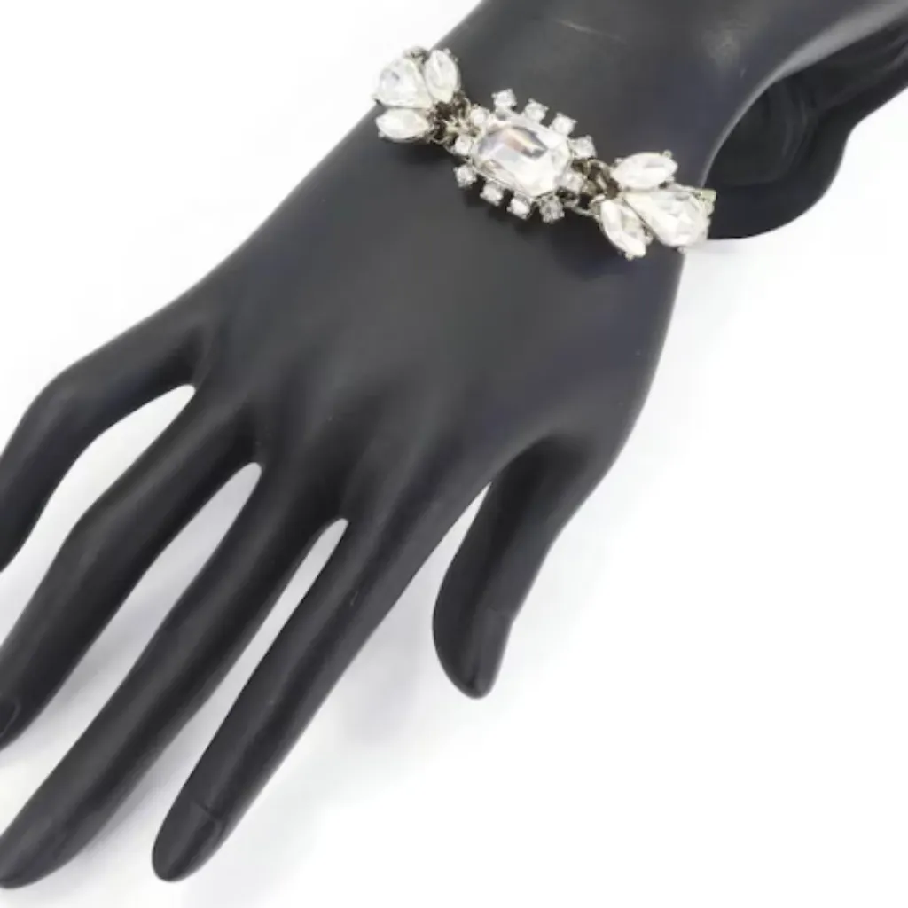 WHBM Goldtone Chunky Rhinestone toggle bracelet - Image 6