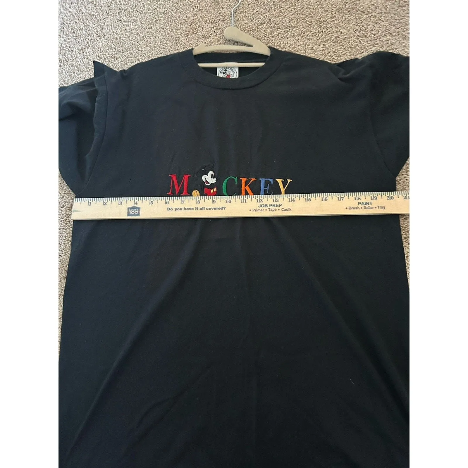 Vintage 90s Women’s Mickey Mouse Black Tee Size Large Retro Disney Cute Casual - Image 5