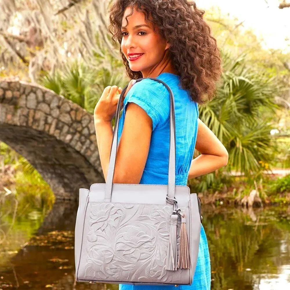 Patricia Nash Rosedale Tote Vintage Vegetable Tanned Cavo Tooled New w/ Tag SOO - Image 5