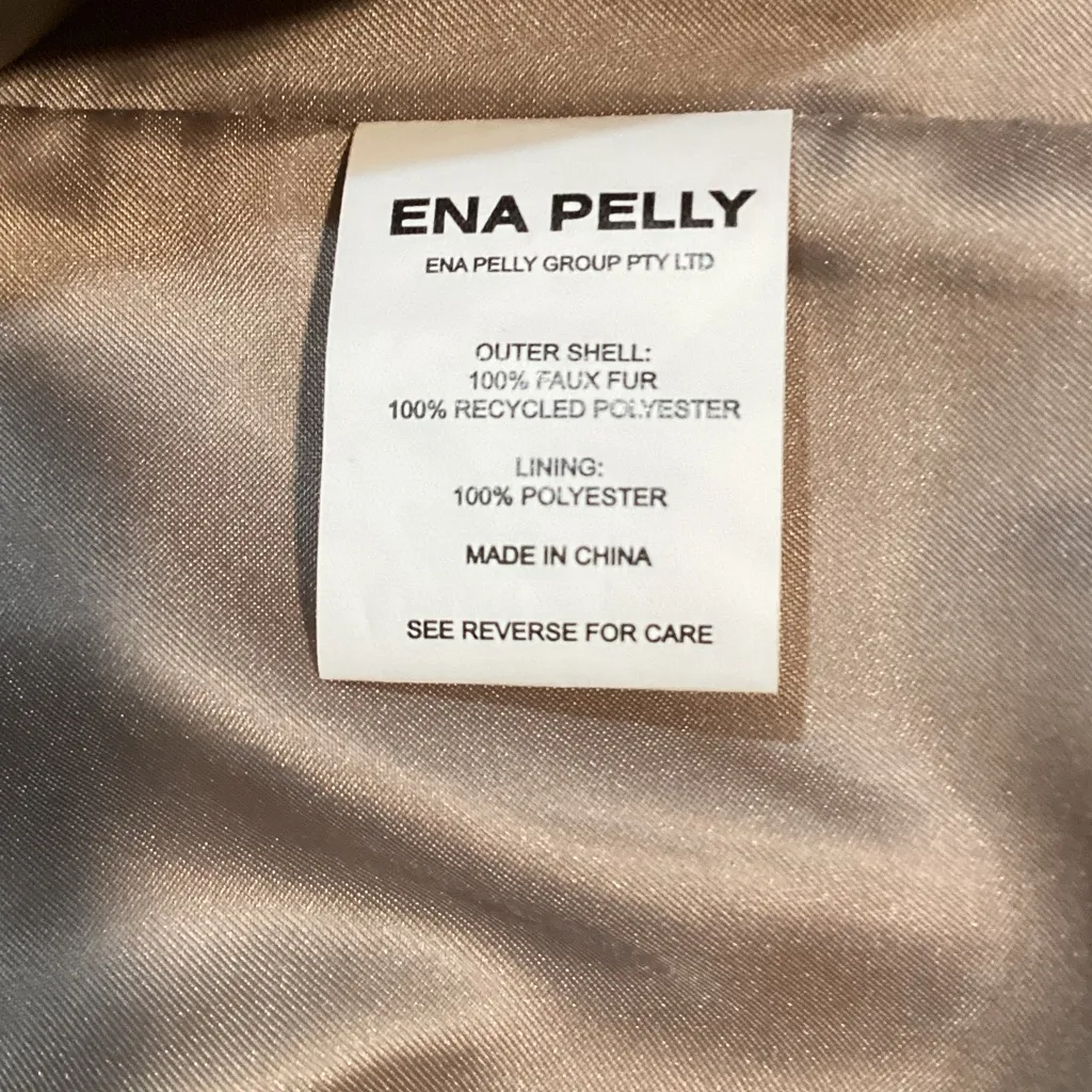 Ena Pelly Amber oversized teddy coat Tan Size 2 - Image 3