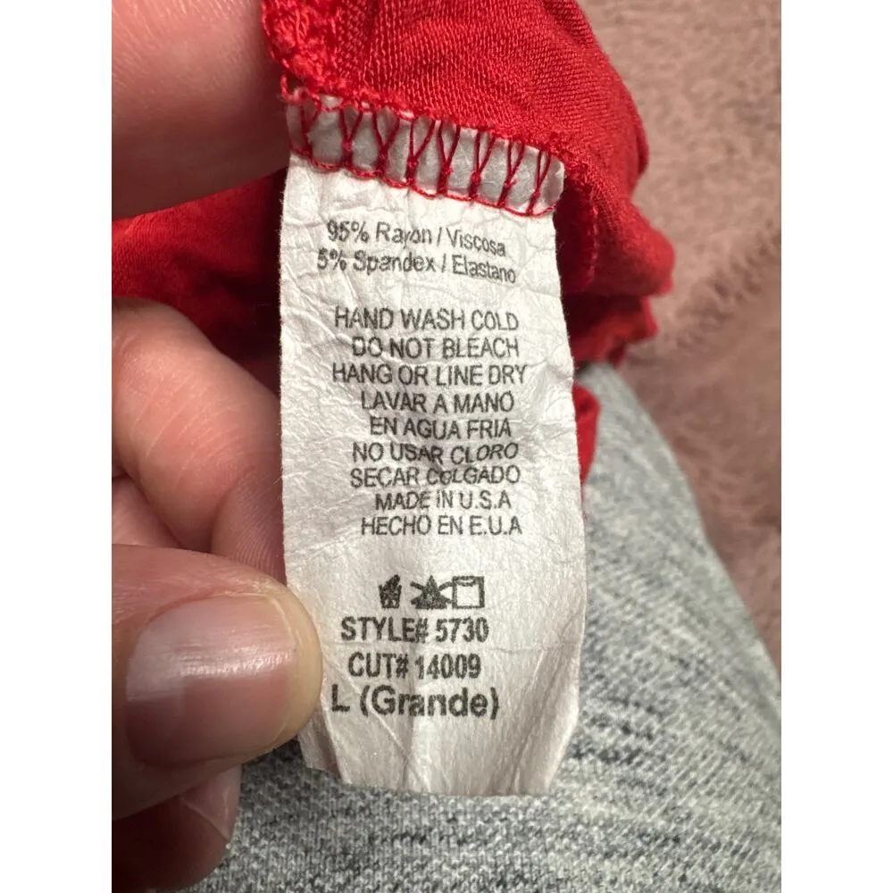 PINK BERRY Y2K Red Baby Tee Gold Heels “CHANGE” Graphic Women’s Small - Image 6