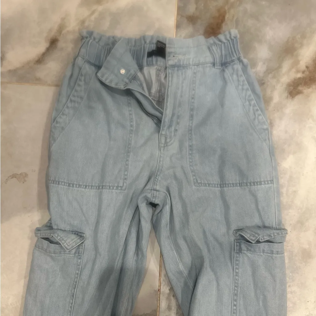 Forever 21 
Sky Blue Denim Pants - Image 5
