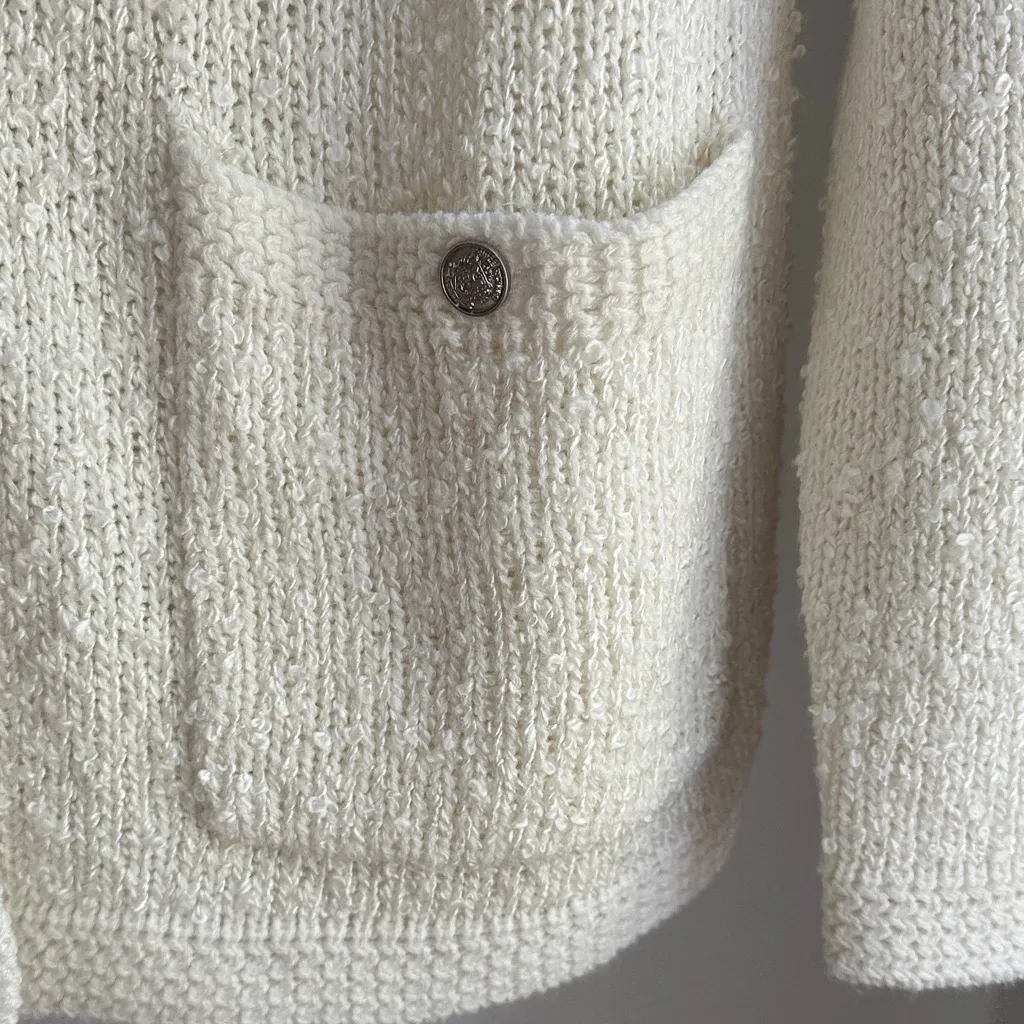 Vintage Cream Button-Up Cardigan - Image 7