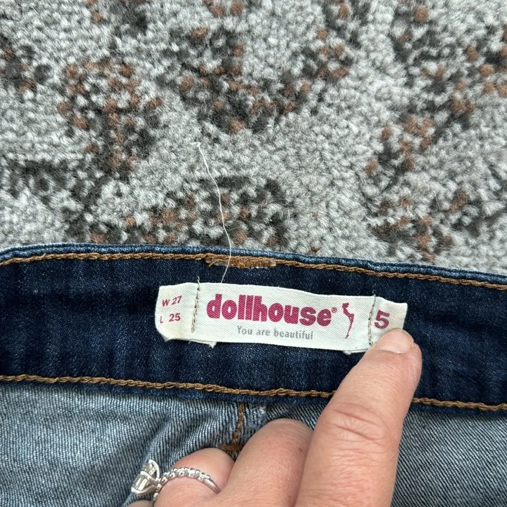 Dollhouse Distressed Skinny Jeans Blue 27 - Image 5