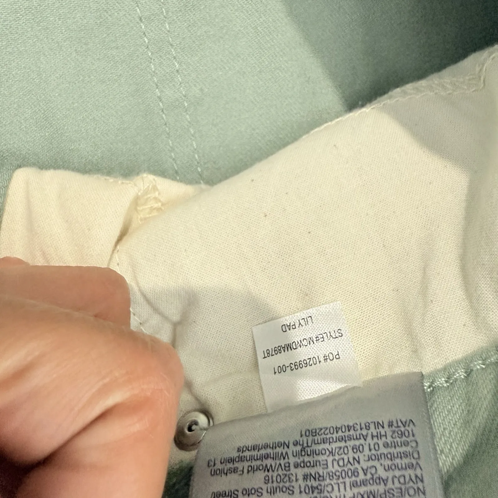 NWT NYDJ Marilyn Ankle Frayed‎ Hems Lily Pad Green Size 14 Tall - Image 11