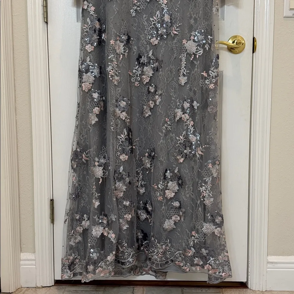 Mac Duggal 67923 Embellished Illusion Long Sleeve A Line Gown Size 16W NWT - Image 7