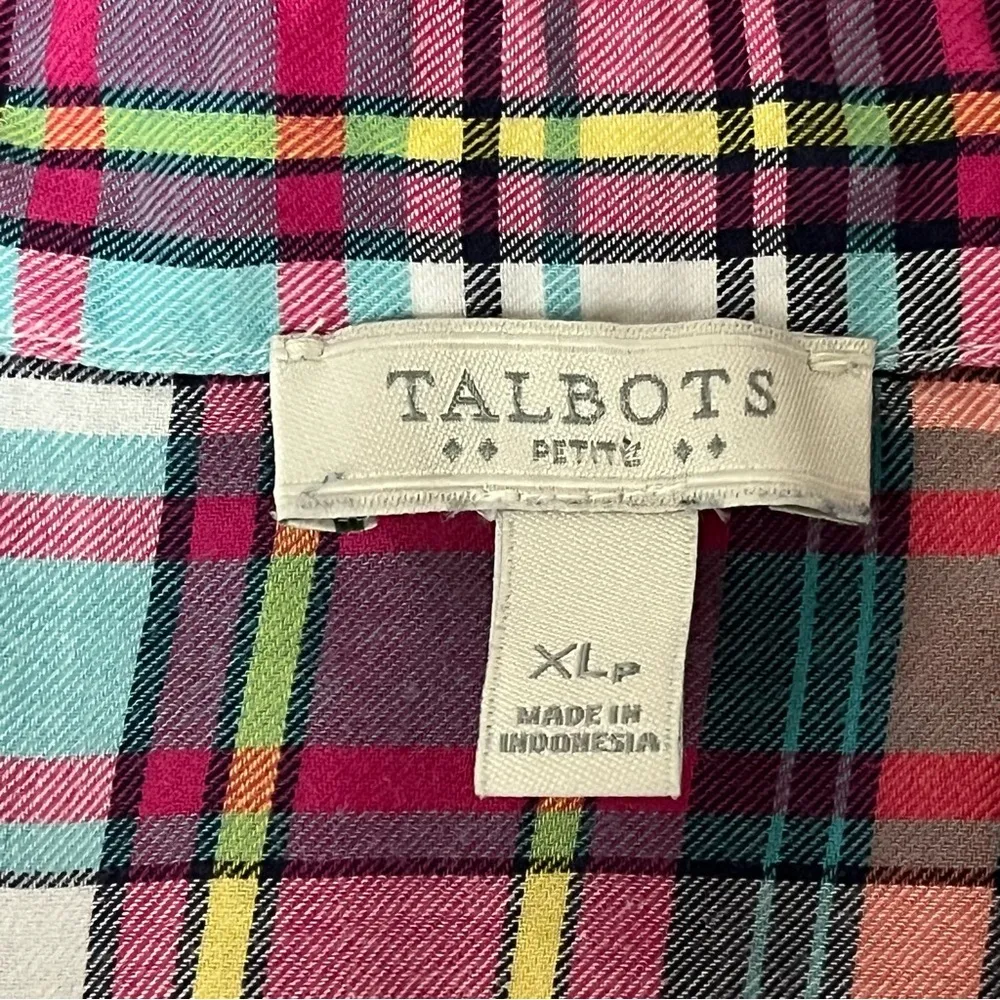 Talbots Plaid Button Down Shirt XLP – Preppy Anglercore Fishermen Camp Shirt - Image 8