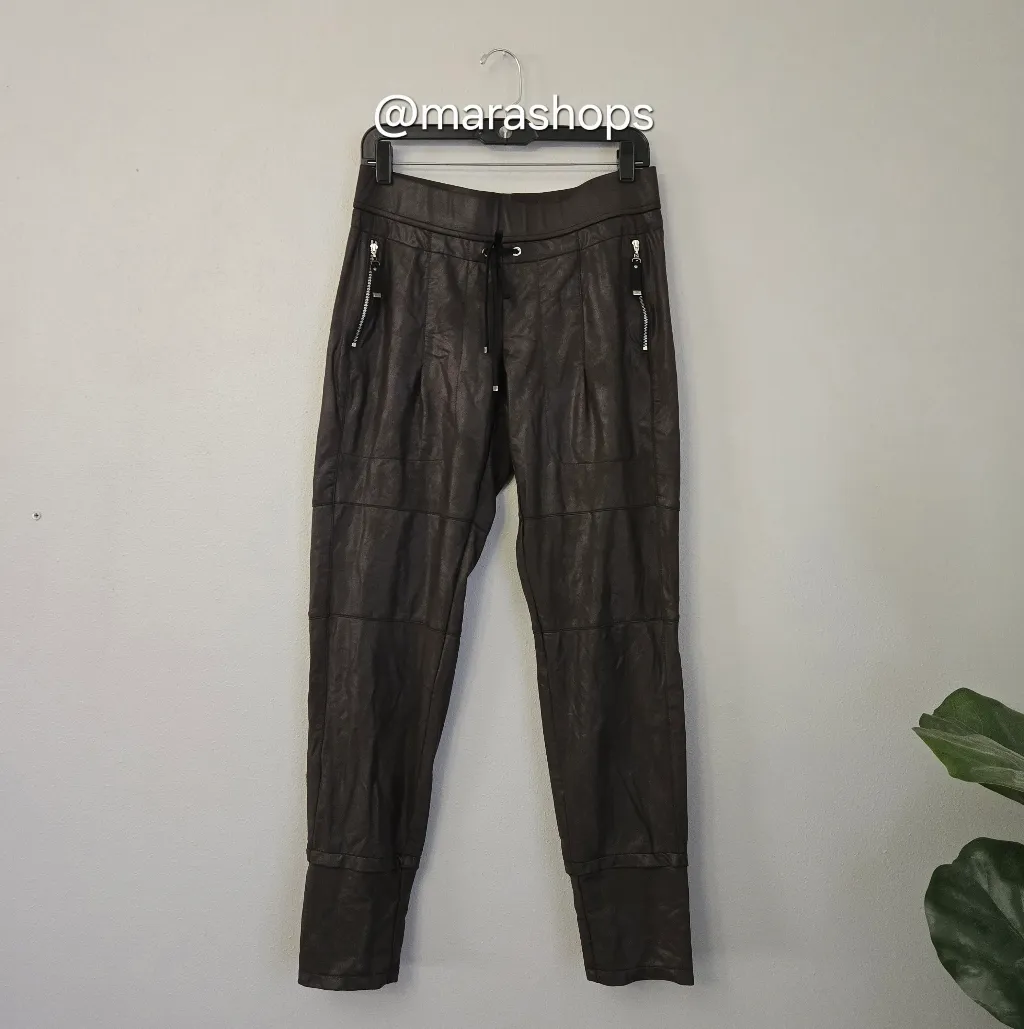 Raffaello Rossi Candy Vegan Leather Jogger Dark Brown Size 8 - Image 3