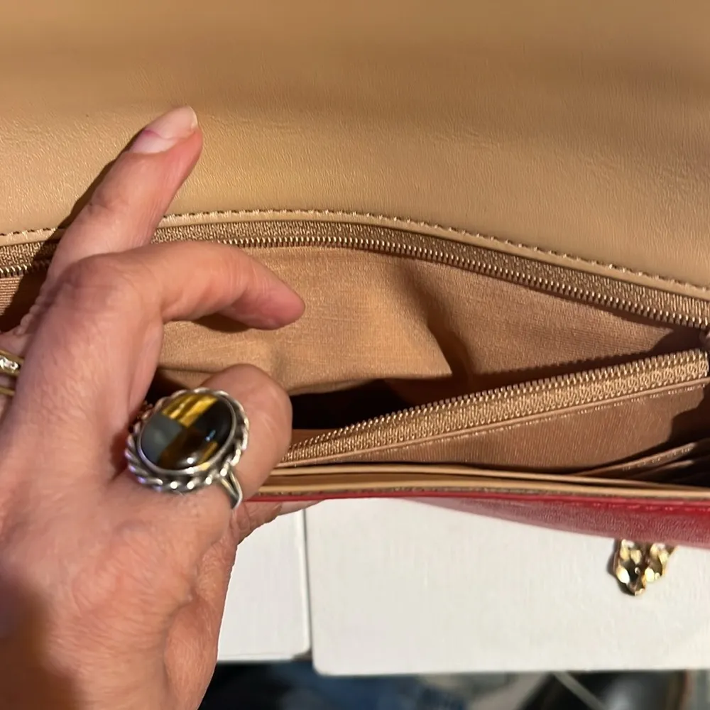 Nordstrom  red Crossbody purse clutch - Image 7