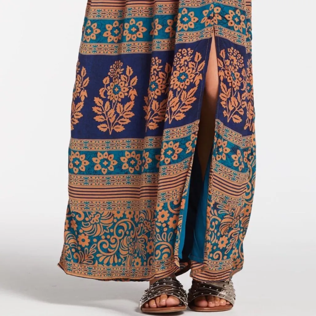 RAGA Anthropologie Patterned Strapless Maxi Dress - Image 4