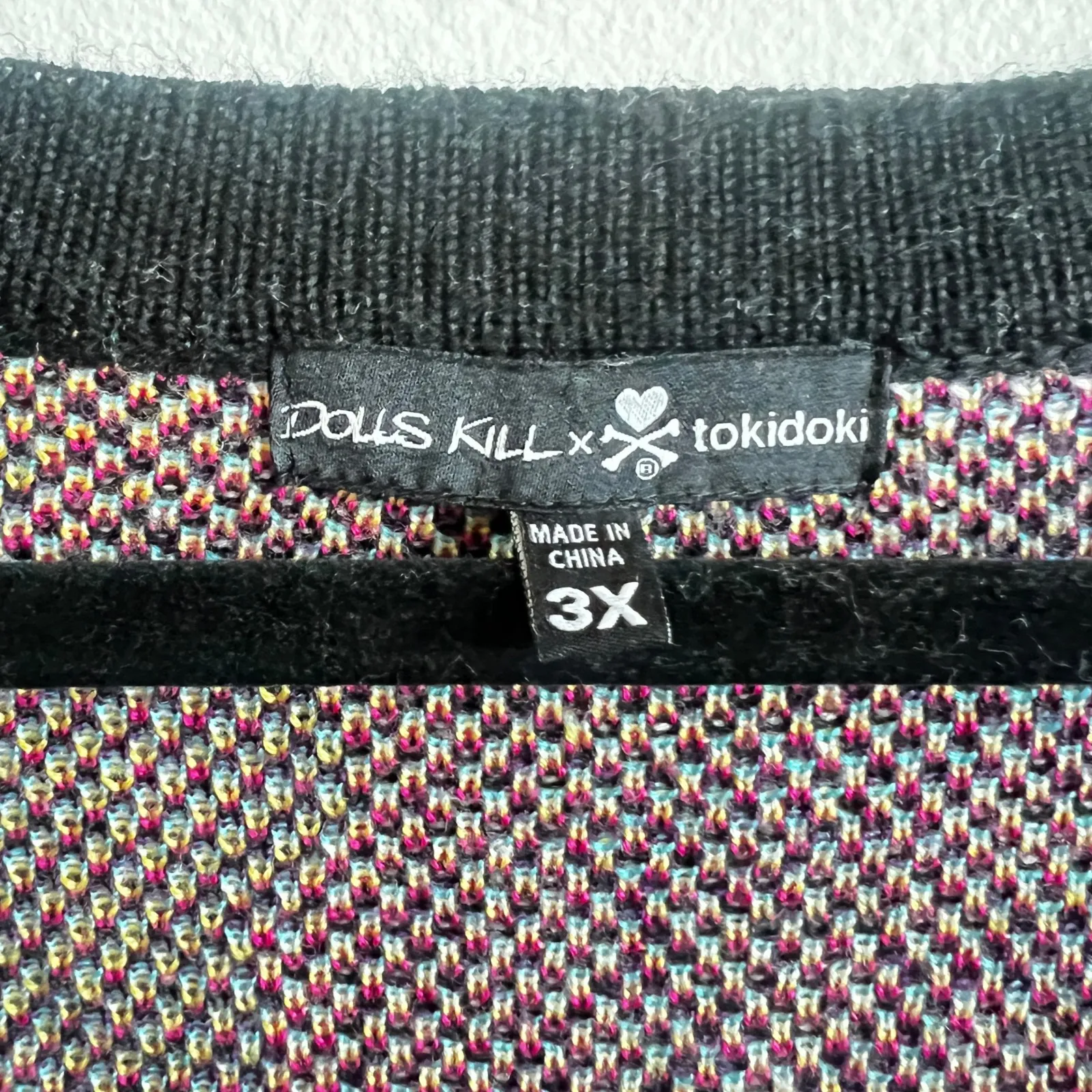Dolls Kill x Tokidoki Cardigan Sweater Cross Bone Skull Bolt Women 3X Oversized - Image 3