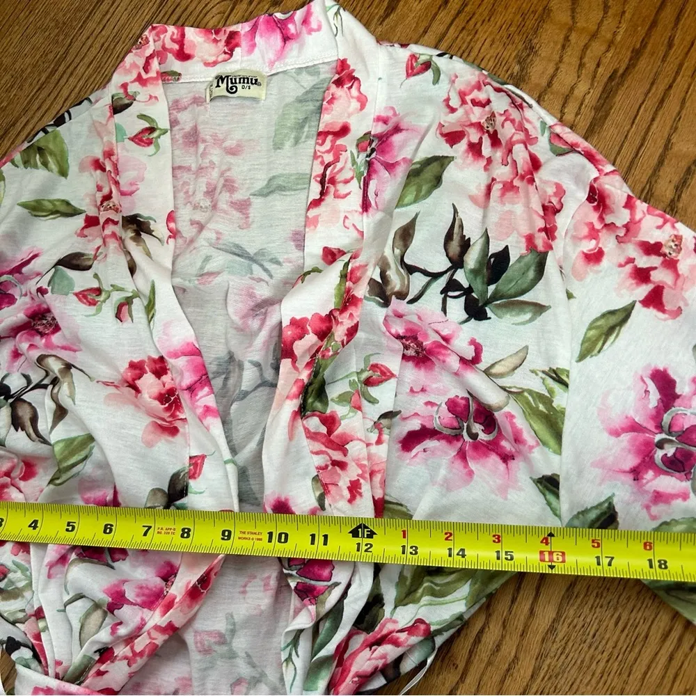 Show Me Your MUMU | Gardens Of Bloom Brie Robe Bridal White Pink Floral Size OS - Image 6