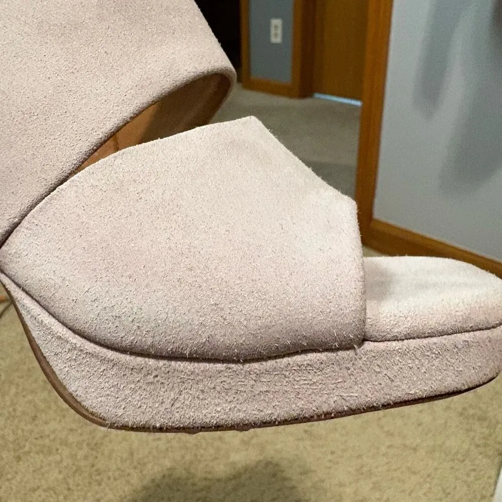 Free People Love is Everywhere leather platform block heel sandals size 37.5 cre - Image 7