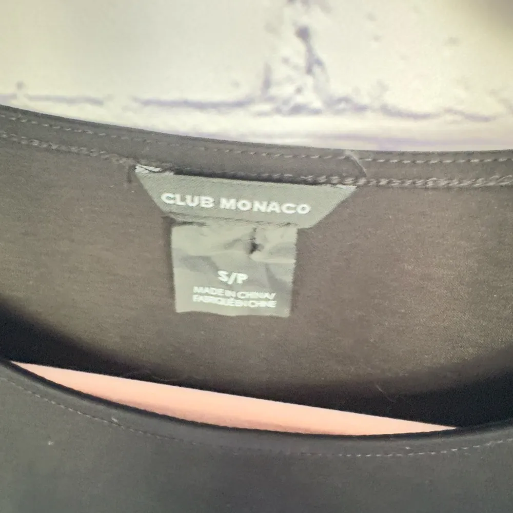 Club Monaco Janou Black tank w/cut out and tassel tie- Small perfect condition - Image 7