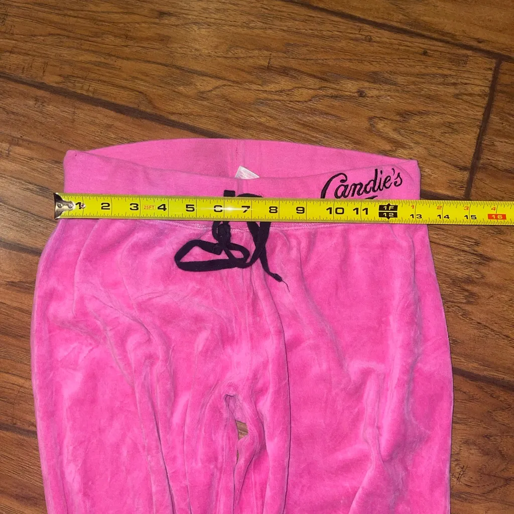 Y2K Candies velour flared yoga pants bright pink woman’s large - Image 6