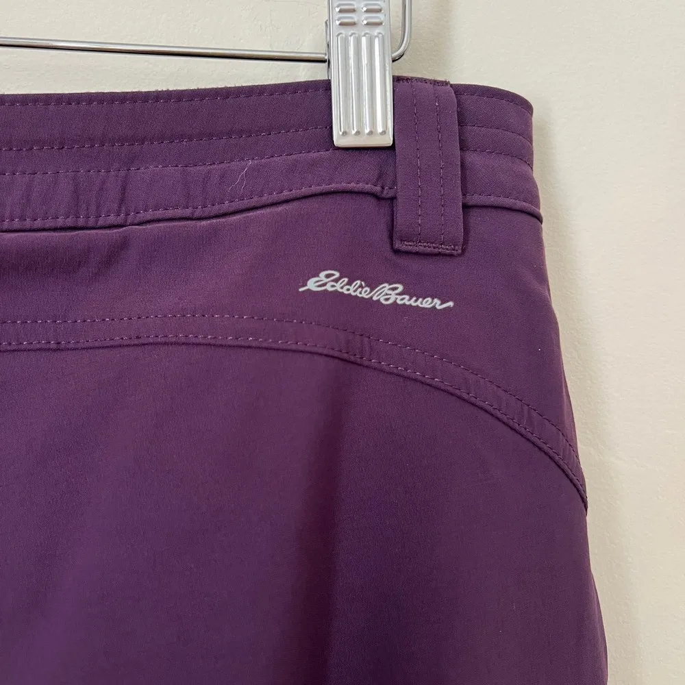 Eddie Bauer Women's Fleece Lined Purple Pants Size 14 - Image 7
